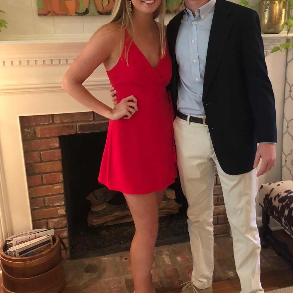 Red Amanda Uprichard dress